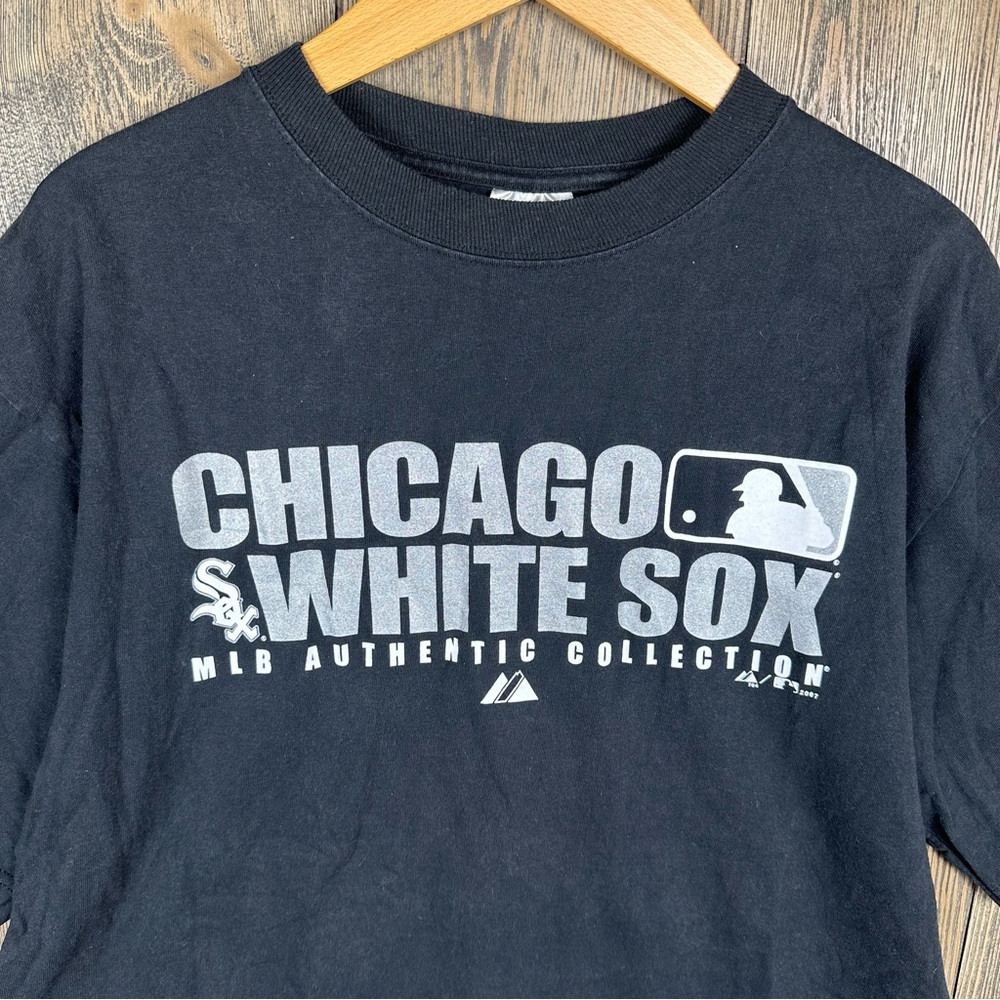 MLB Chicago White Sox T-Shirt Majestic 2007 Black Size Medium